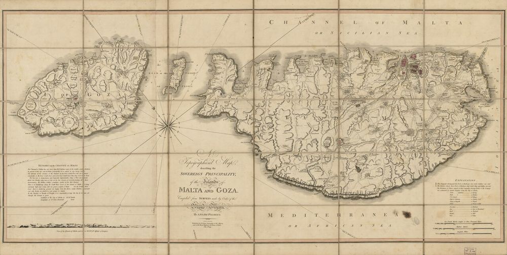 A topographic map for geography study